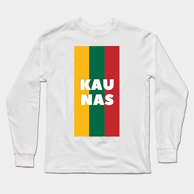 Kaunas City in Lithuanian Flag Vertical Long Sleeve T-Shirt by aybe7elf